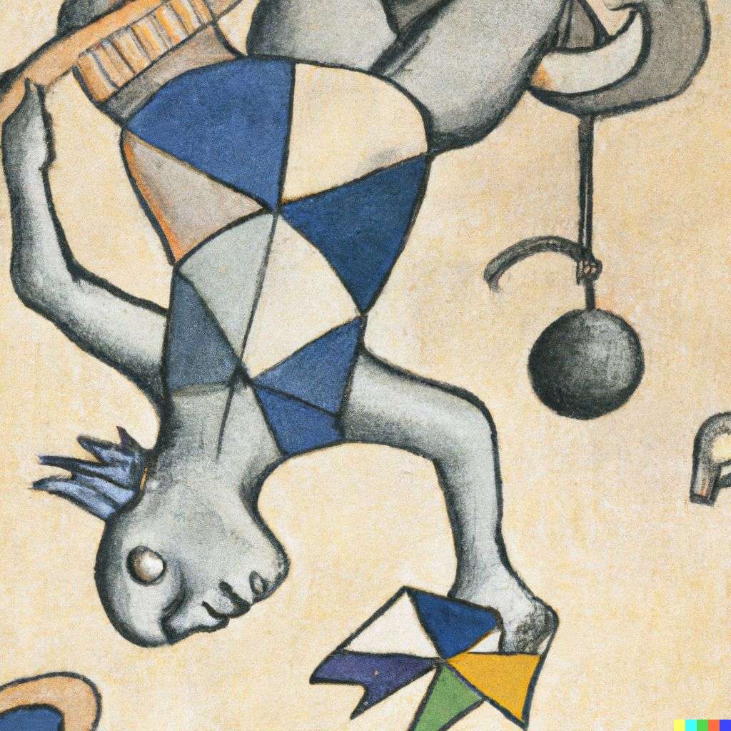 the discovery of gravity, painting by Pablo Picasso